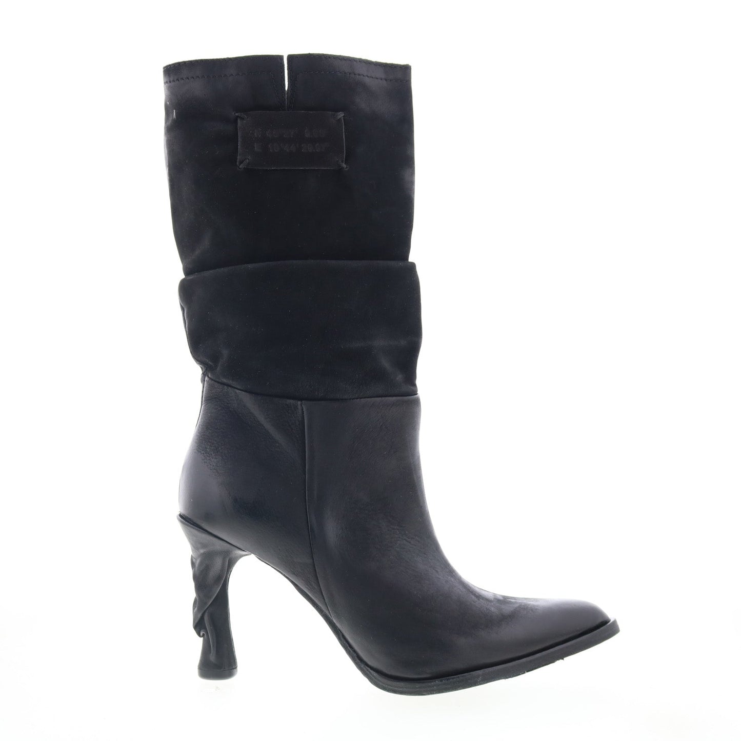 A.S. 98 Faron Womens Black Leather Zipper Casual Dress Boots