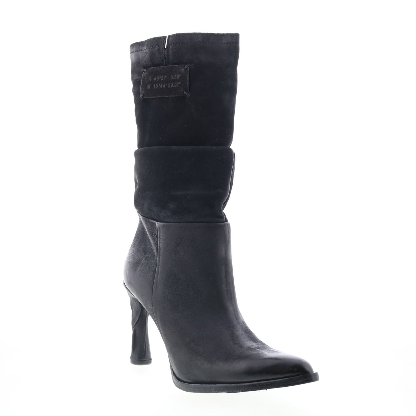 A.S. 98 Faron Womens Black Leather Zipper Casual Dress Boots