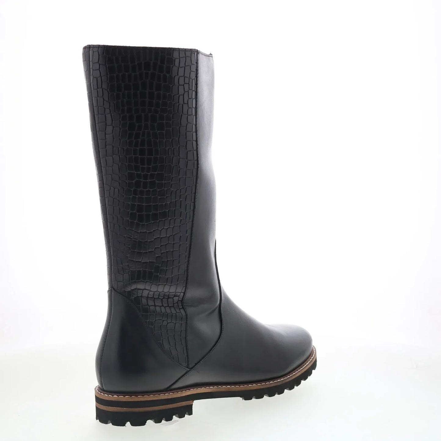 Trotters Franki T2364-001 Womens Black Leather Zipper Casual Dress Boots