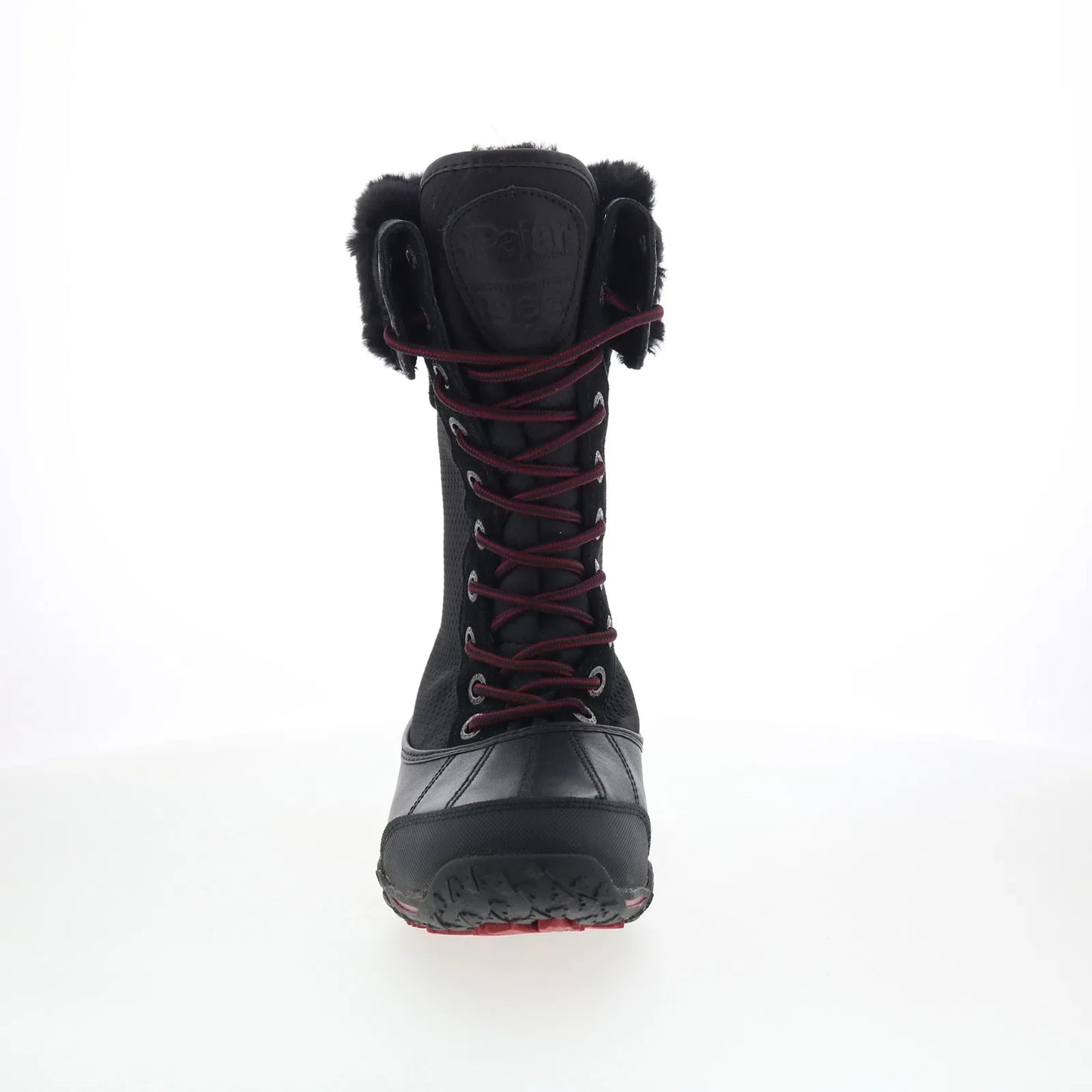 Pajar Genevieve 53162 Womens Black Leather Lace Up Casual Dress Boots