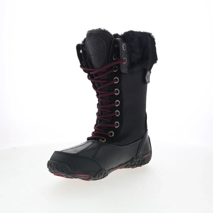 Pajar Genevieve 53162 Womens Black Leather Lace Up Casual Dress Boots
