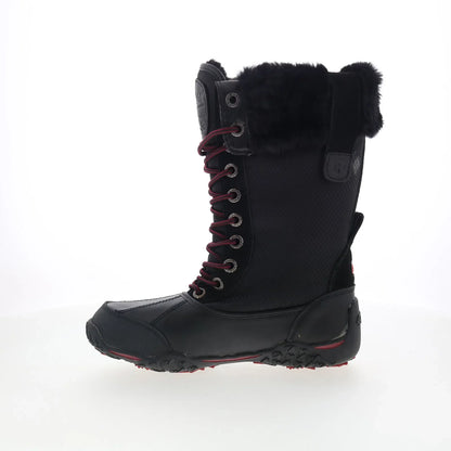 Pajar Genevieve 53162 Womens Black Leather Lace Up Casual Dress Boots