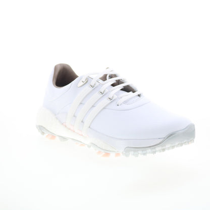 Adidas Tour360 22 GV9662 Womens White Leather Lace Up Athletic Golf Shoes