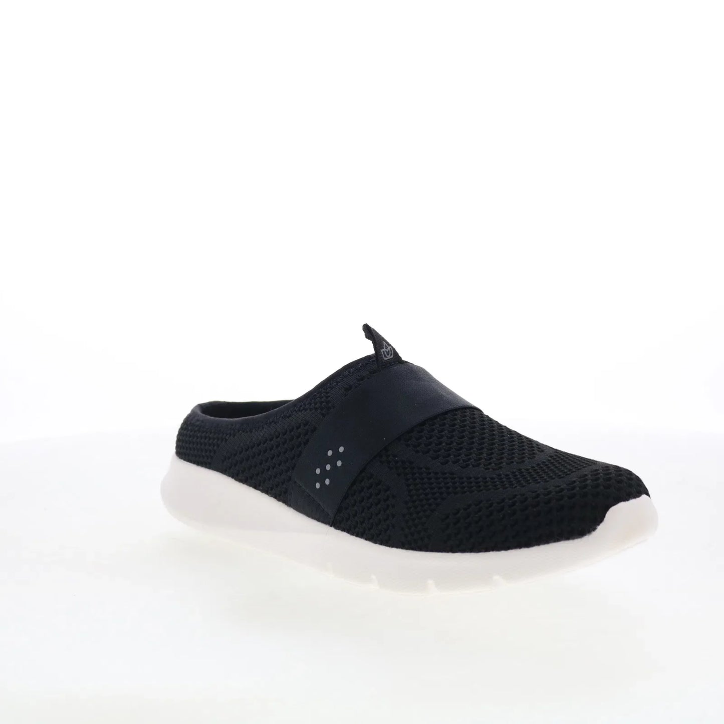 Spenco Halsey SP1129BLK Womens Black Mesh Slip On Mules Slippers Shoes