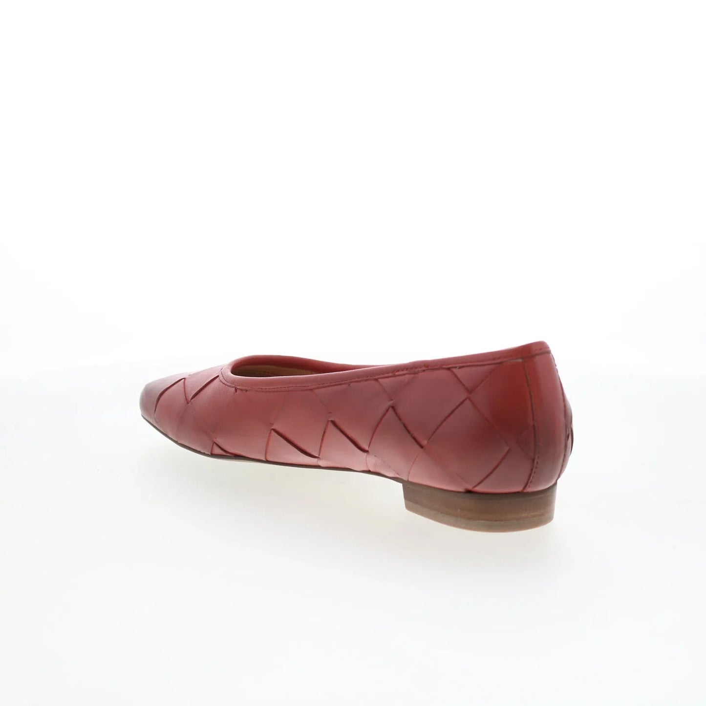 Trotters Hanny T2125-600 Womens Red Leather Slip On Ballet Flats Shoes