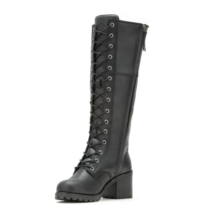 Harley-Davidson Aldona 14" Lace D87270 Womens Black Leather Motorcycle Boots