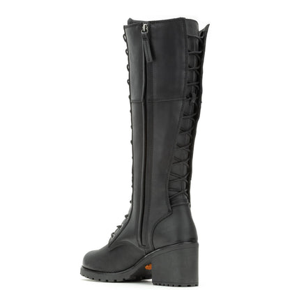 Harley-Davidson Aldona 14" Lace D87270 Womens Black Leather Motorcycle Boots