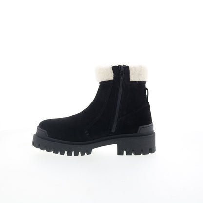 Miz Mooz Hessy Womens Black Suede Zipper Casual Dress Boots