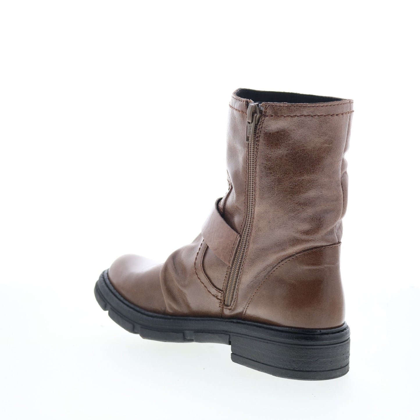 Miz Mooz Holdyn Womens Brown Leather Zipper Casual Dress Boots
