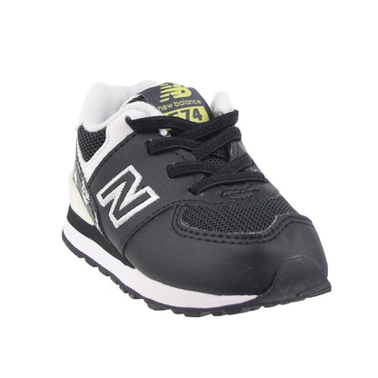 New Balance 574 Bungee Toddler's Shoes Black-lemonade