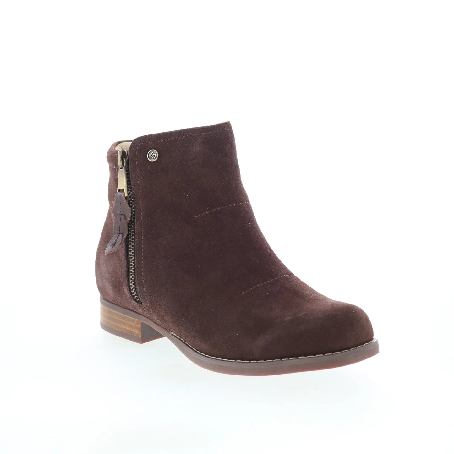 Spenco Ivy Boot SP1043FFR Womens Brown Wide Suede Ankle & Booties Boots