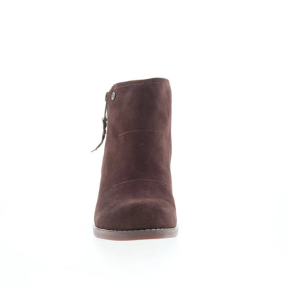 Spenco Ivy Boot SP1043FFR Womens Brown Wide Suede Ankle & Booties Boots