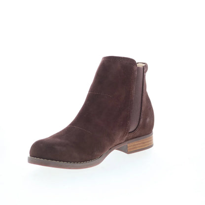 Spenco Ivy Boot SP1043FFR Womens Brown Wide Suede Ankle & Booties Boots