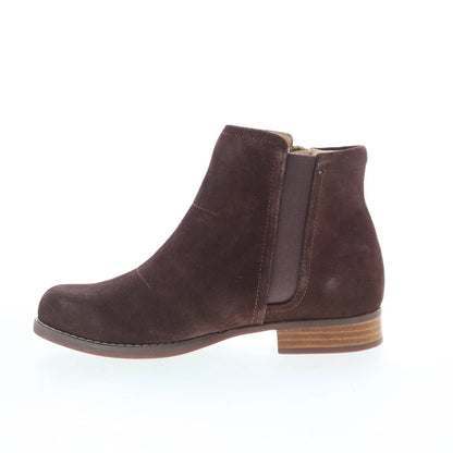 Spenco Ivy Boot SP1043FFR Womens Brown Wide Suede Ankle & Booties Boots