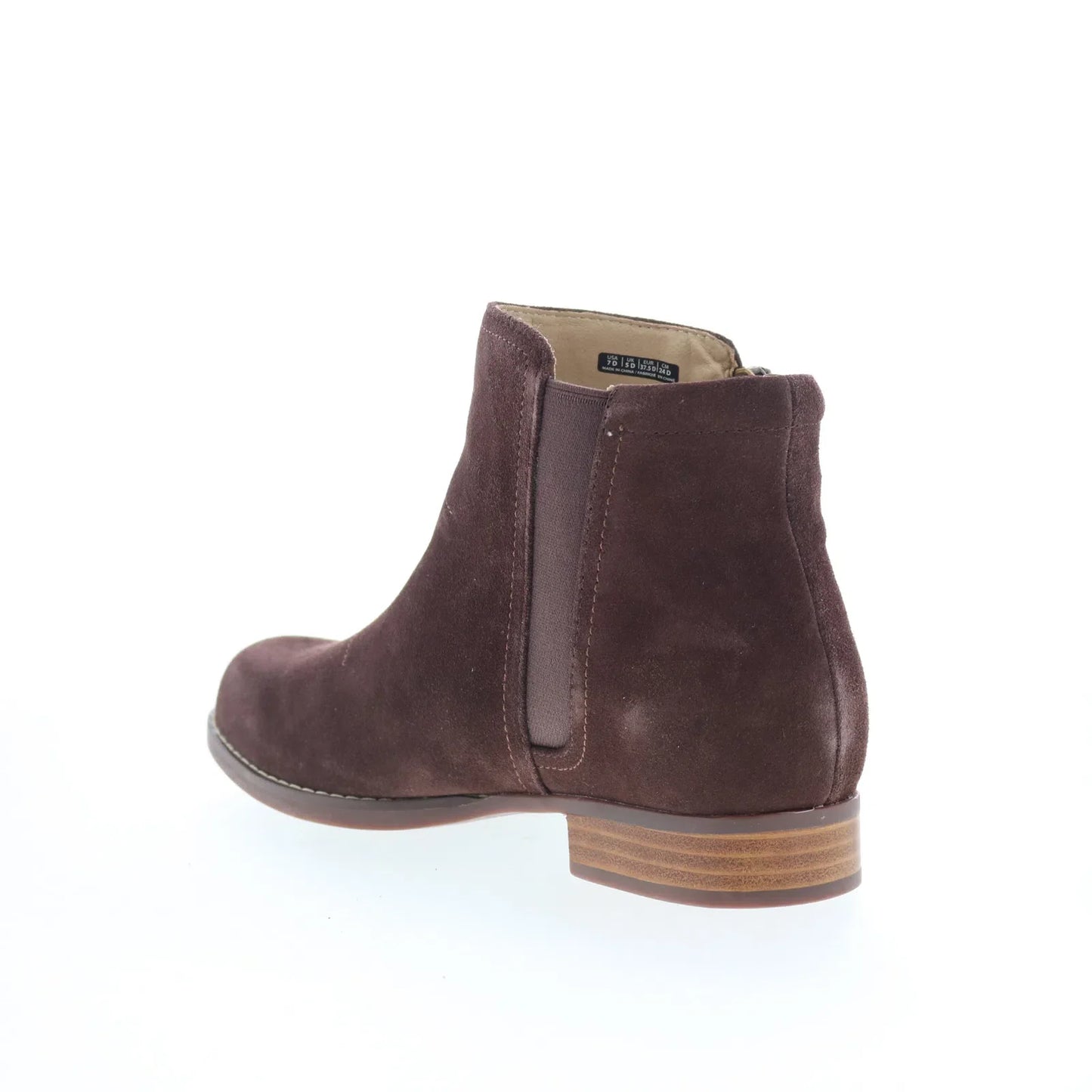 Spenco Ivy Boot SP1043FFR Womens Brown Wide Suede Ankle & Booties Boots