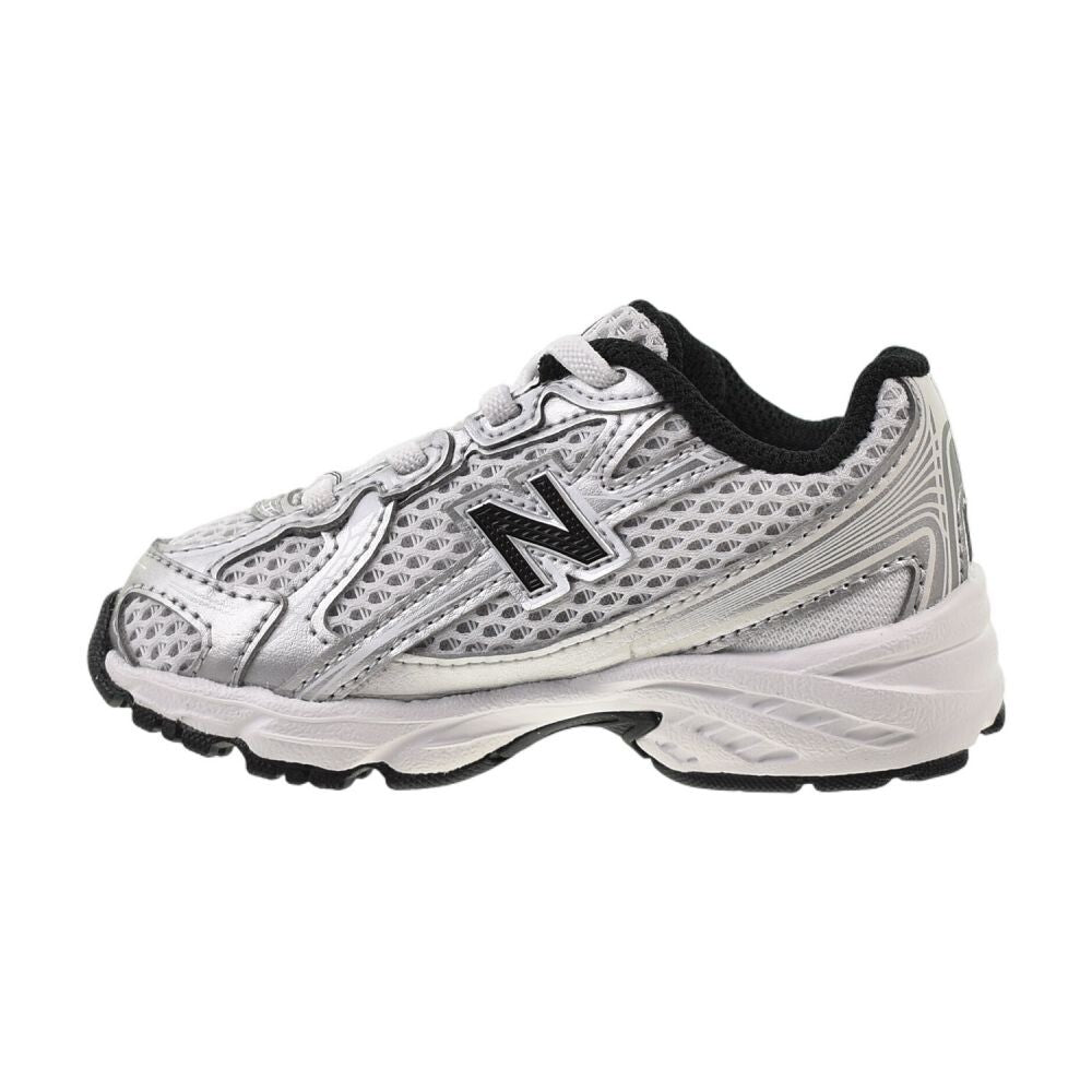 New Balance 740 Bungee Lace Toddlers' Shoes White/Silver Metallic/Black