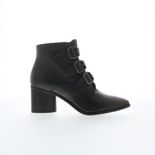 Miz Mooz Janae Womens Black Leather Zipper Ankle & Booties Boots
