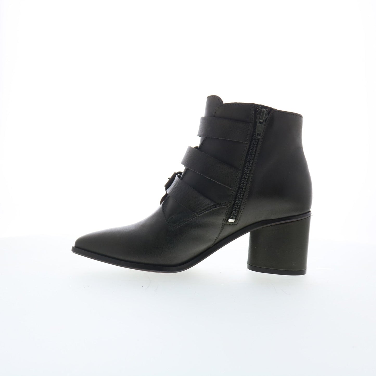 Miz Mooz Janae Womens Black Leather Zipper Ankle & Booties Boots