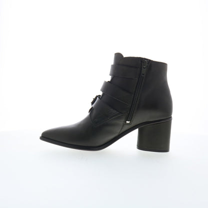 Miz Mooz Janae Womens Black Leather Zipper Ankle & Booties Boots