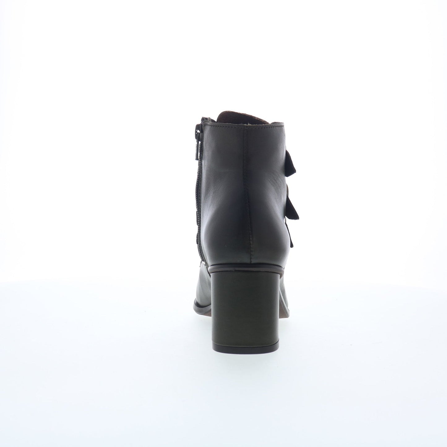 Miz Mooz Janae Womens Black Leather Zipper Ankle & Booties Boots