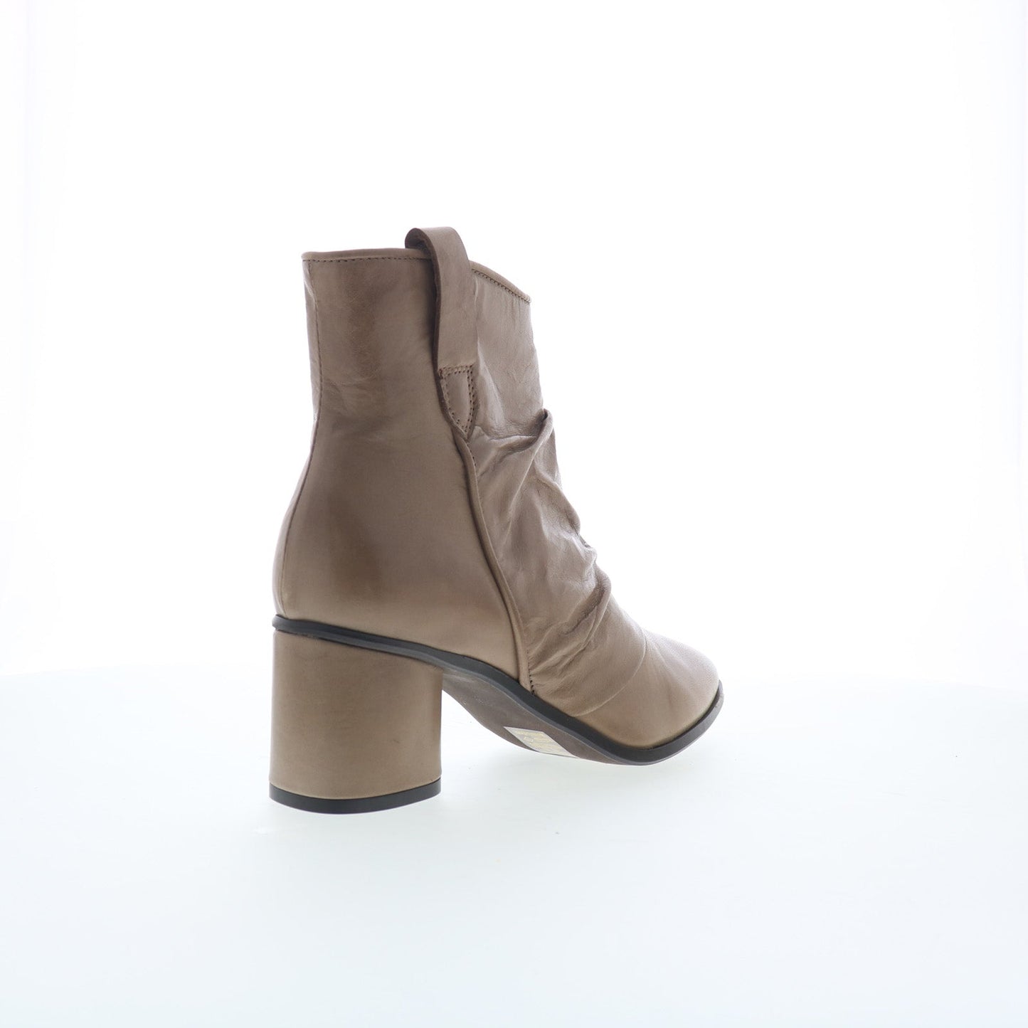 Miz Mooz Jared Womens Beige Leather Zipper Ankle & Booties Boots
