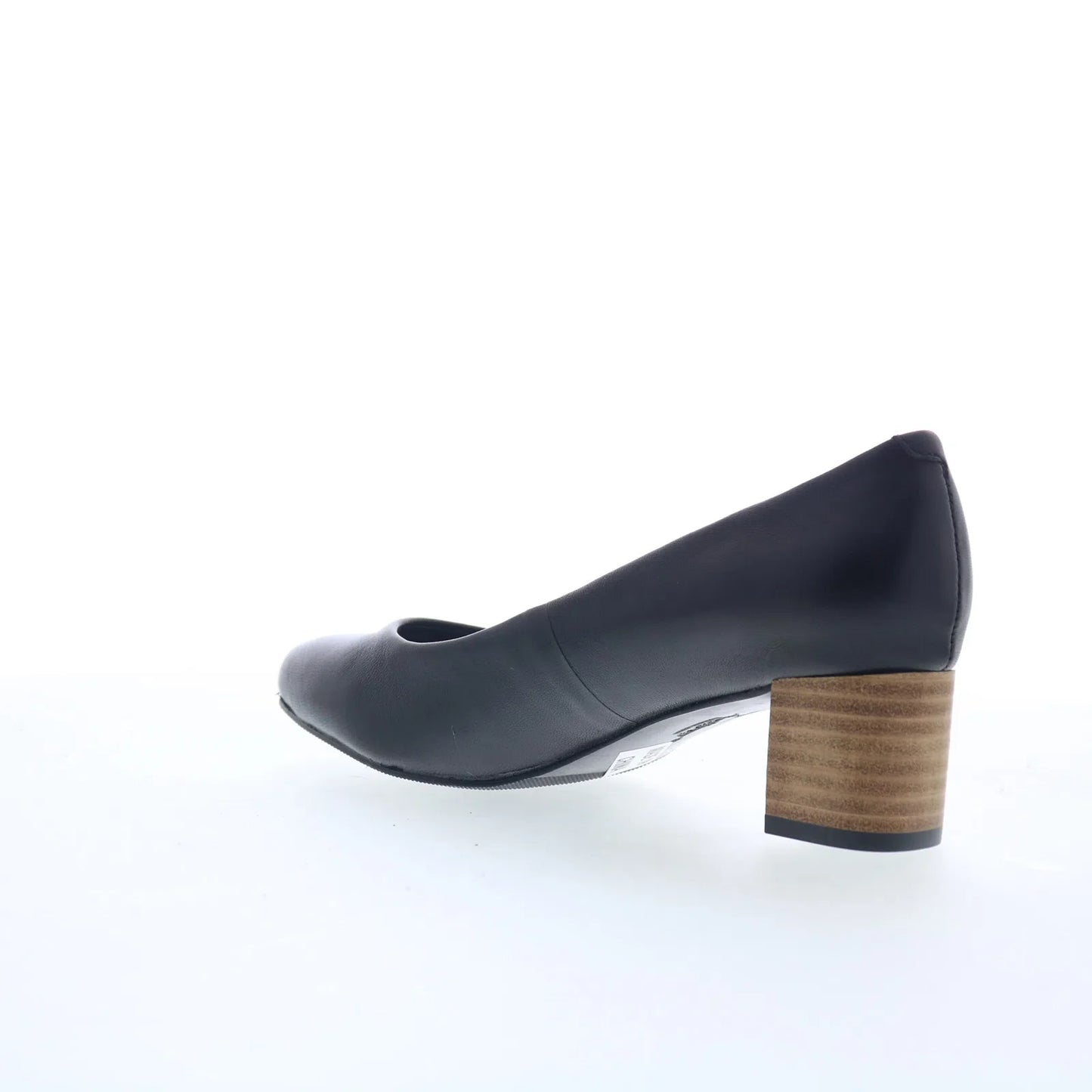 Trotters Kari T1856-087 Womens Black Leather Slip On Pumps Heels Shoes