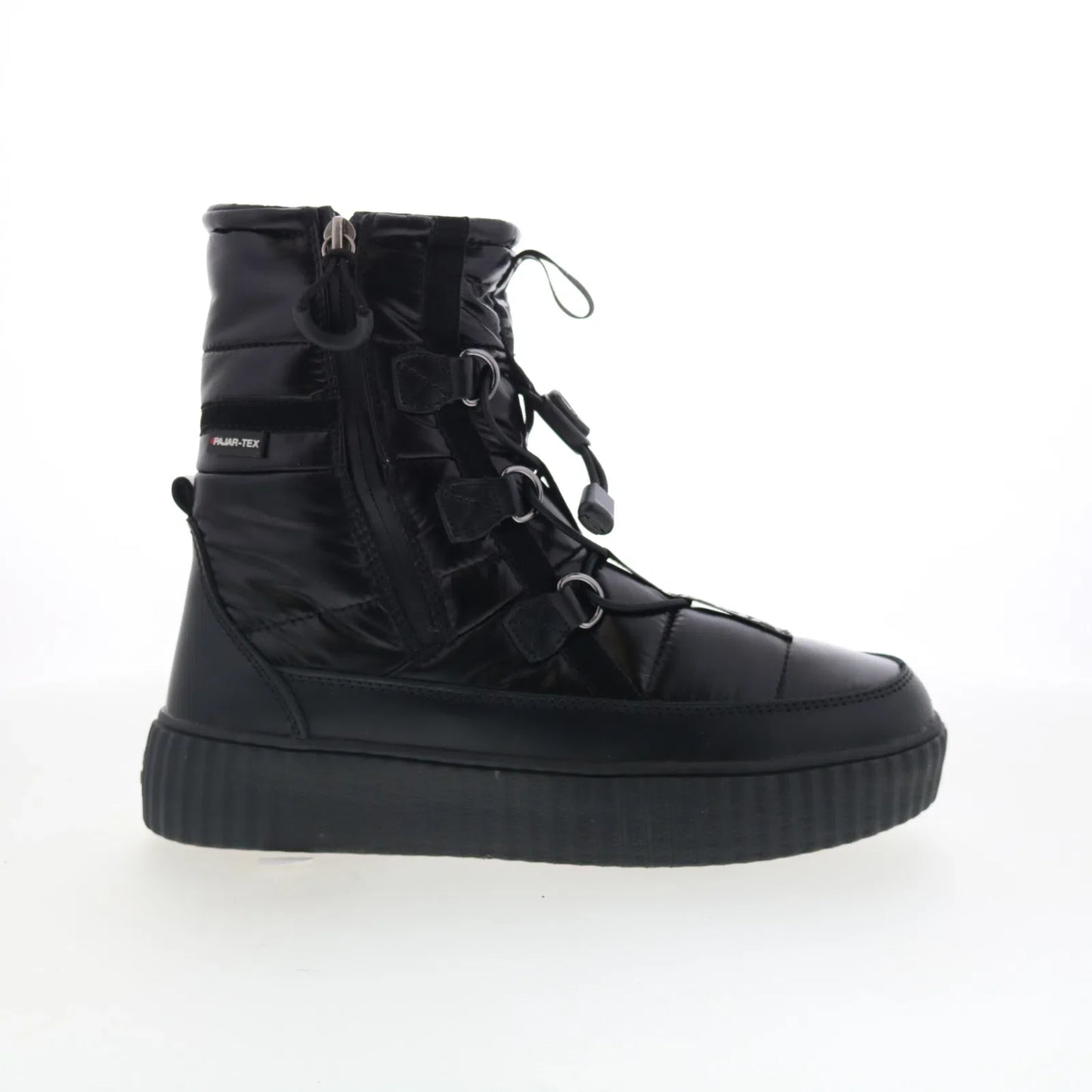 Pajar Kayden PDPAB00589.01 Womens Black Canvas Slip On Casual Dress Boots
