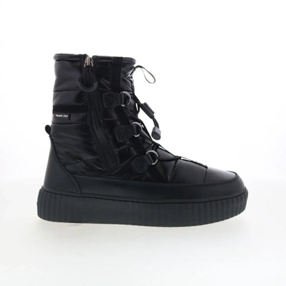 Pajar Kayden PDPAB00589.01 Womens Black Canvas Slip On Casual Dress Boots