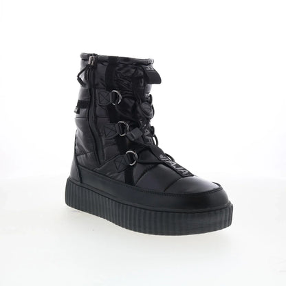 Pajar Kayden PDPAB00589.01 Womens Black Canvas Slip On Casual Dress Boots