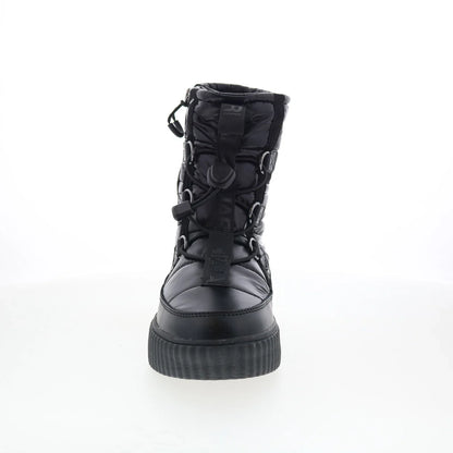 Pajar Kayden PDPAB00589.01 Womens Black Canvas Slip On Casual Dress Boots