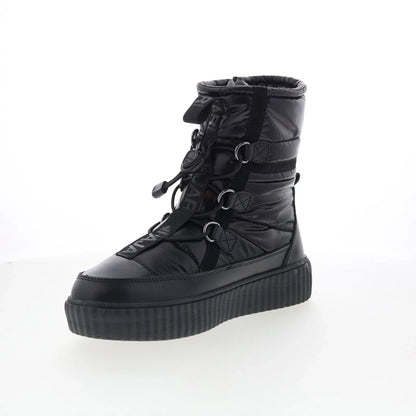 Pajar Kayden PDPAB00589.01 Womens Black Canvas Slip On Casual Dress Boots