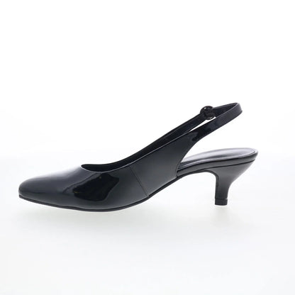 Trotters Keely T1907-005 Womens Black Patent Leather Slingback Heels Shoes