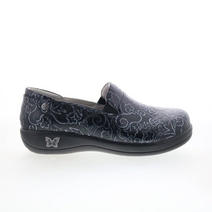 Alegria Keli KEL6401 Womens Black Leather Slip On Loafer Flats Shoes