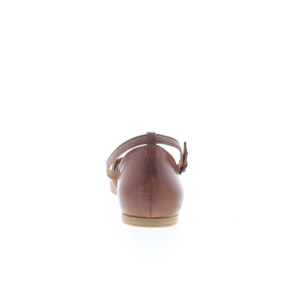 Miz Mooz Kendria Womens Brown Leather Hook & Loop Strap Sandals Shoes