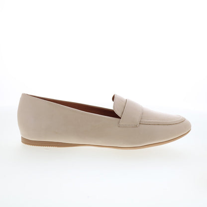 Miz Mooz Ken Womens Beige Leather Slip On Loafers & Slip Ons Casual Shoes