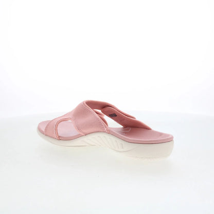Spenco Kholo Inspire SP1017BSH Womens Pink Wide Canvas Slides Sandals Shoes