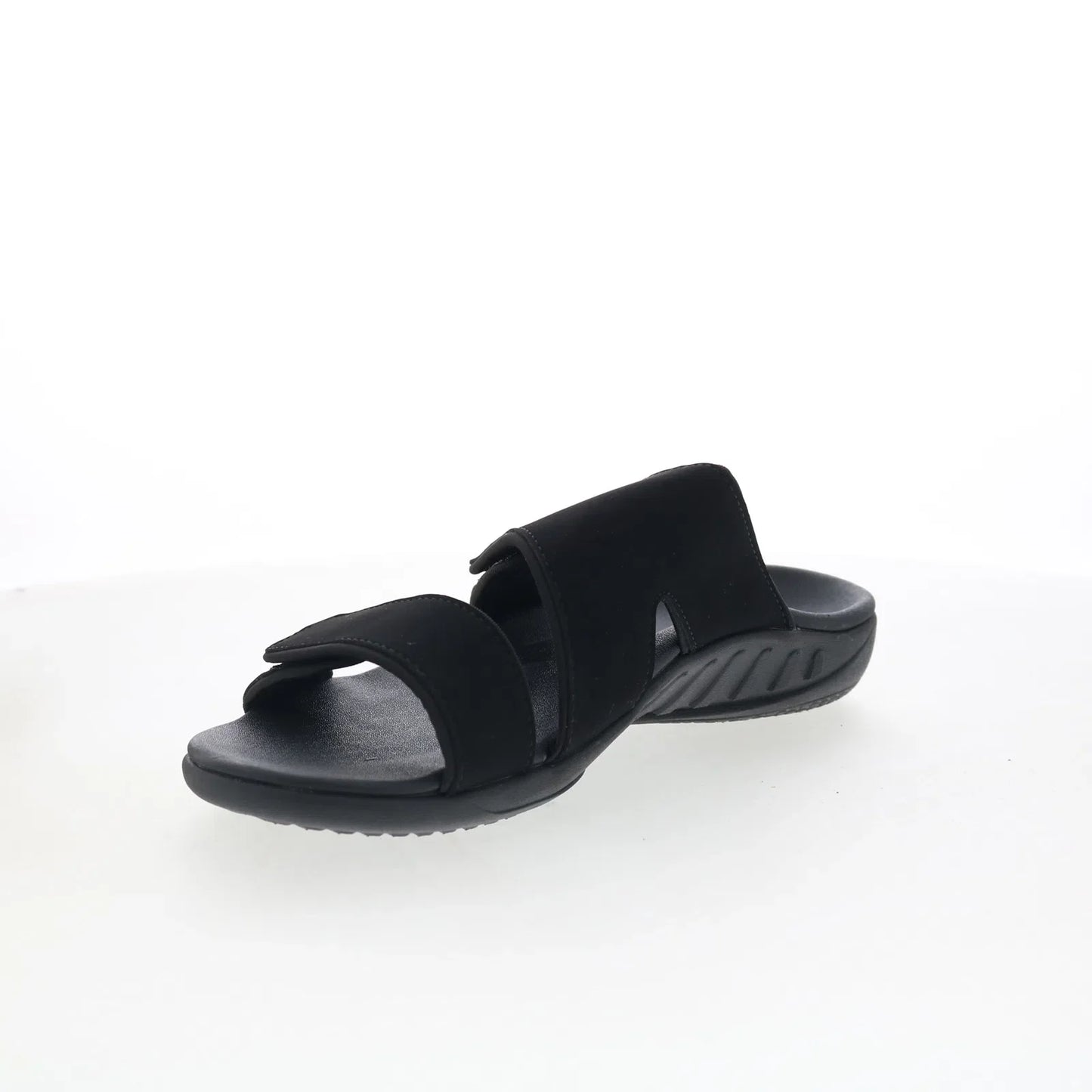 Spenco Kholo Nuevo SP1064BLK Womens Black Synthetic Slides Sandals Shoes