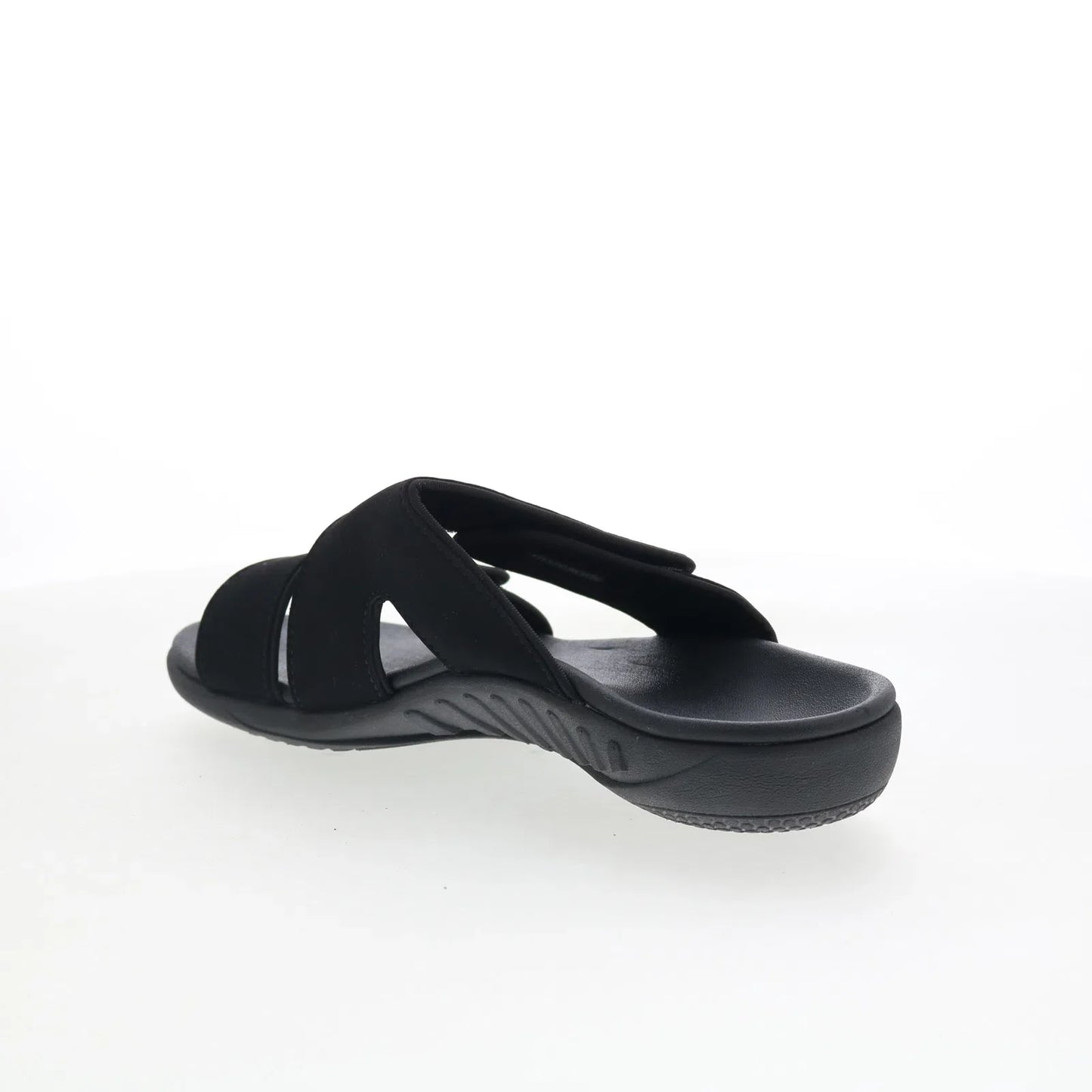 Spenco Kholo Nuevo SP1064BLK Womens Black Synthetic Slides Sandals Shoes
