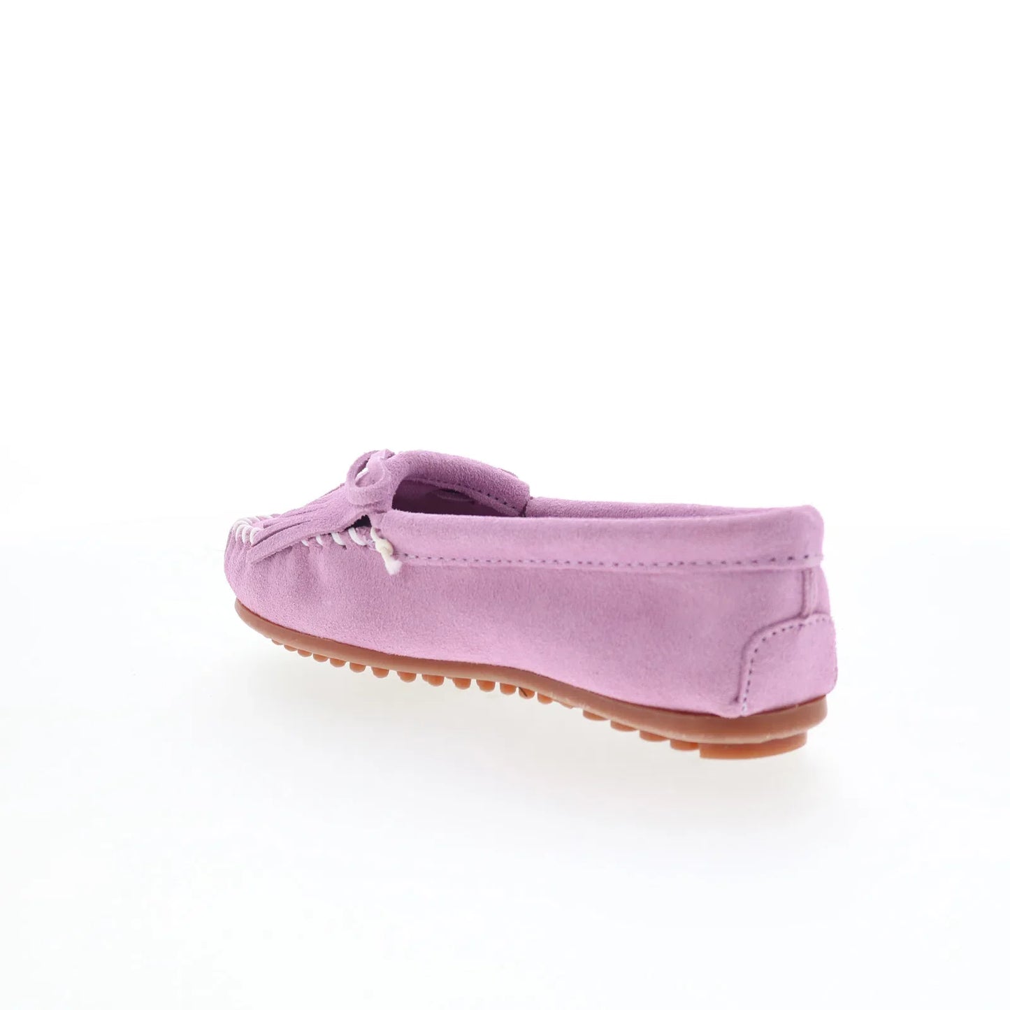 Minnetonka Kilty 406PW Womens Purple Wide Suede Slip On Loafer Flats Shoes