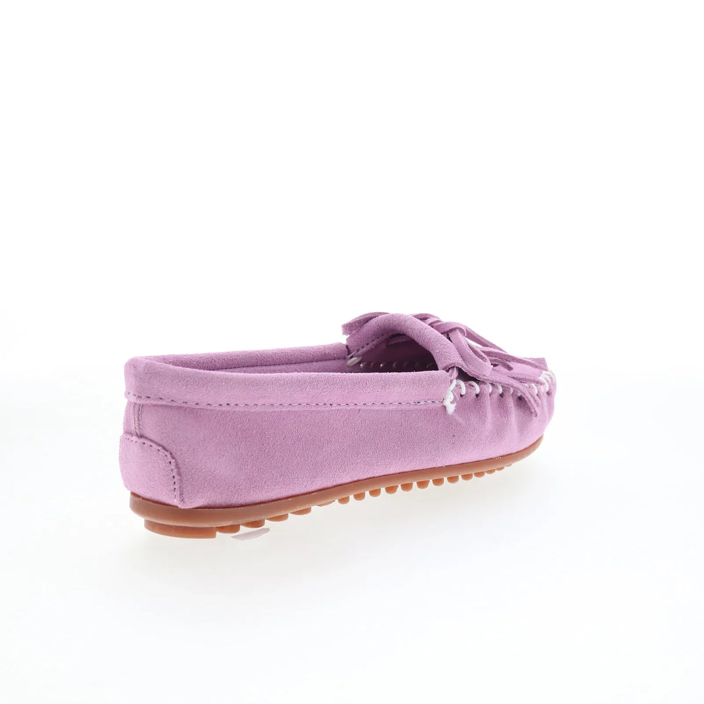 Minnetonka Kilty 406PW Womens Purple Wide Suede Slip On Loafer Flats Shoes