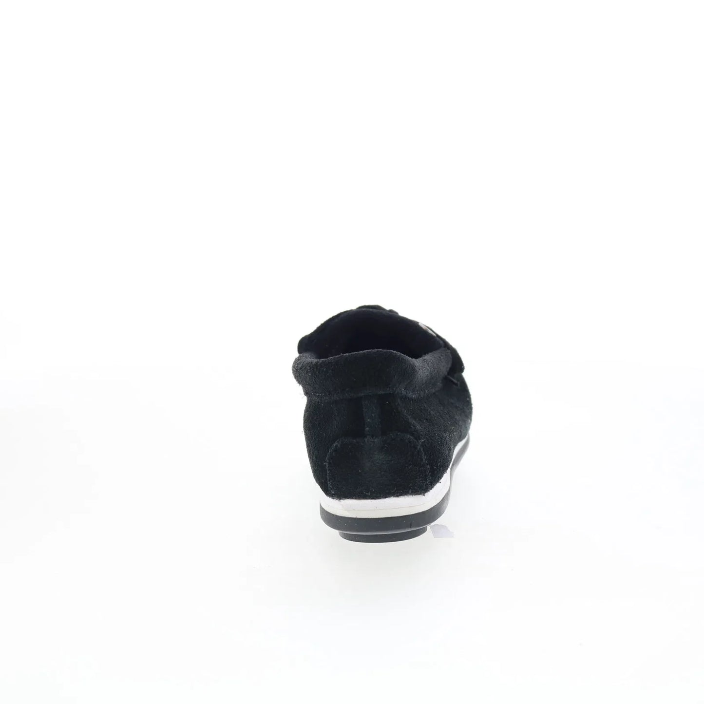 Minnetonka Kilty Plus 4300 Womens Black Suede Slip On Loafer Flats Shoes