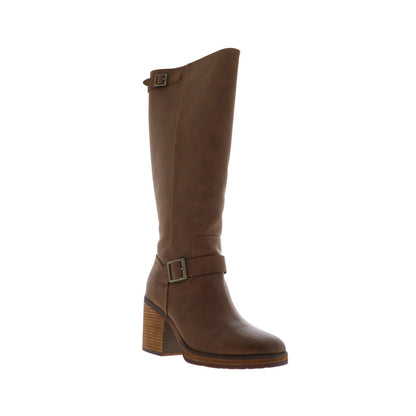 Korks Karalyn KR0024206 Womens Brown Leather Zipper Casual Dress Boots