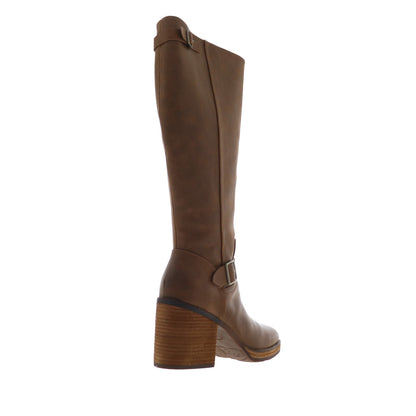 Korks Karalyn KR0024206 Womens Brown Leather Zipper Casual Dress Boots