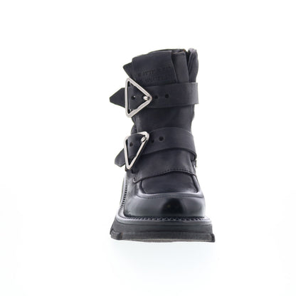 A.S. 98 Loman Womens Black Leather Zipper Casual Dress Boots