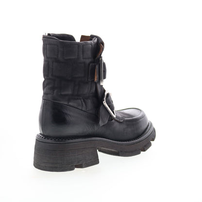 A.S. 98 Loman Womens Black Leather Zipper Casual Dress Boots