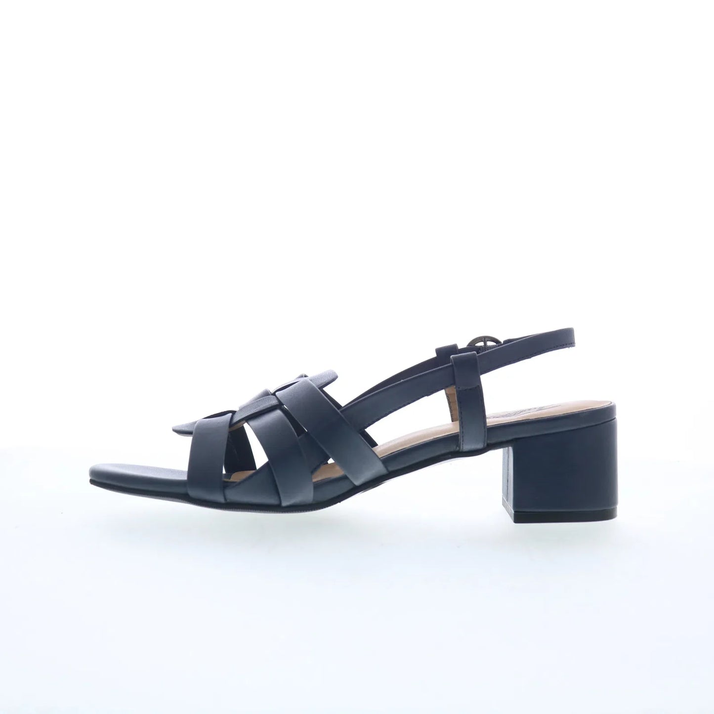 Trotters Luna T2313-400 Womens Blue Leather Heeled Sandals Shoes