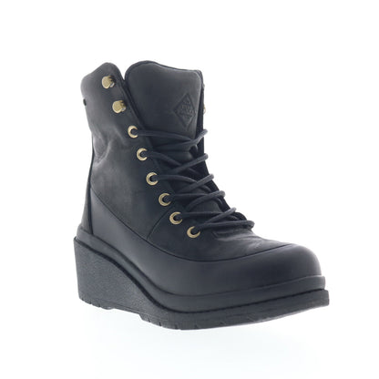 Original Muck Liberty Wedge Waterproof Womens Black Casual Dress Boots
