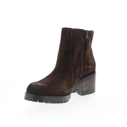Miz Mooz Maiden Womens Brown Suede Zipper Ankle & Booties Boots