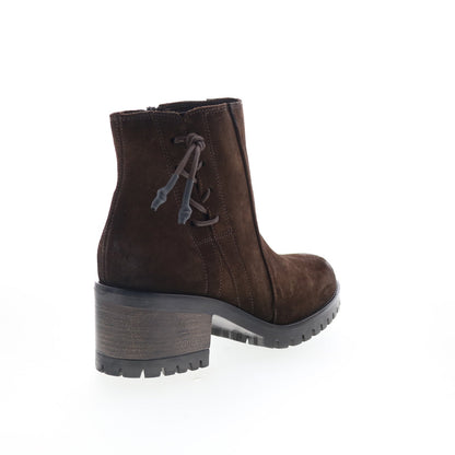 Miz Mooz Maiden Womens Brown Suede Zipper Ankle & Booties Boots