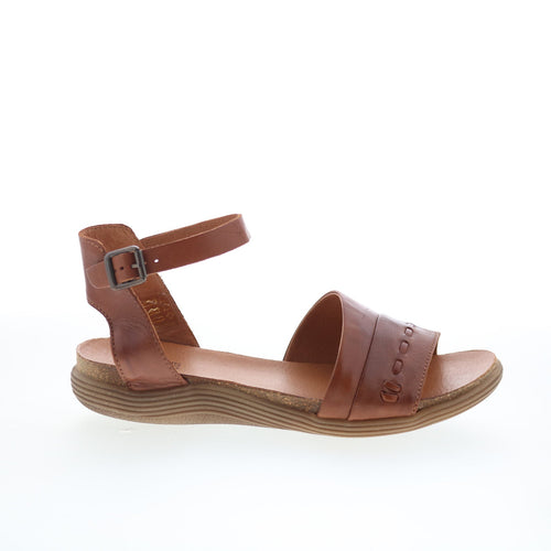 Miz Mooz Marabel Womens Brown Leather Hook & Loop Strap Sandals Shoes